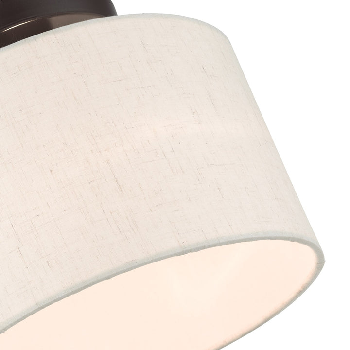 1 Light English Bronze Semi Flush