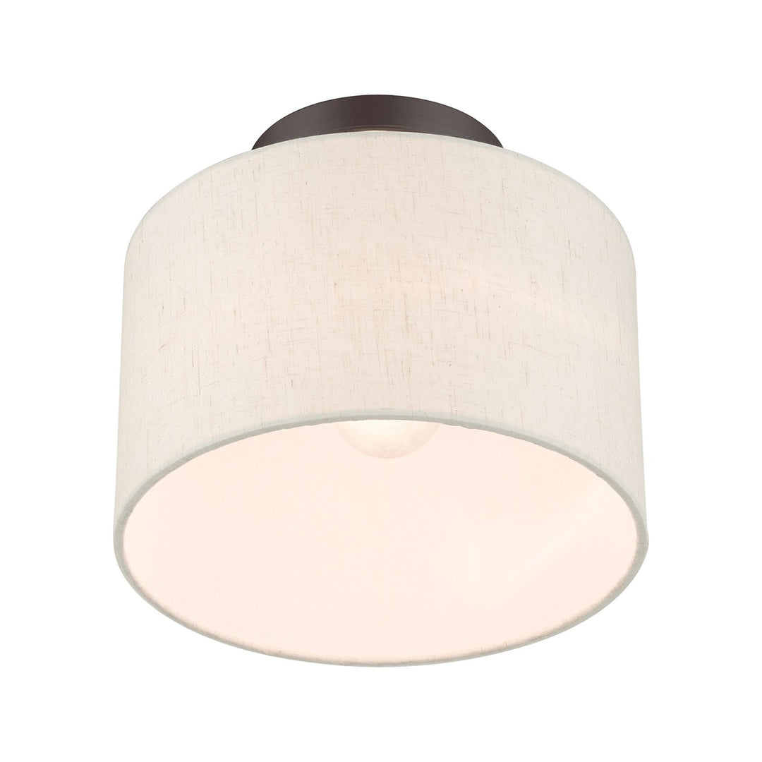1 Light English Bronze Semi Flush