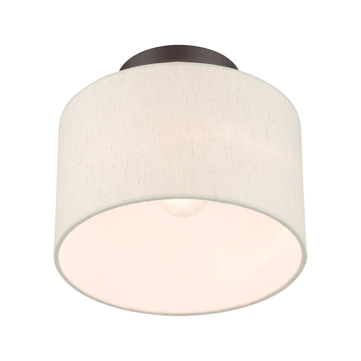 1 Light English Bronze Semi Flush