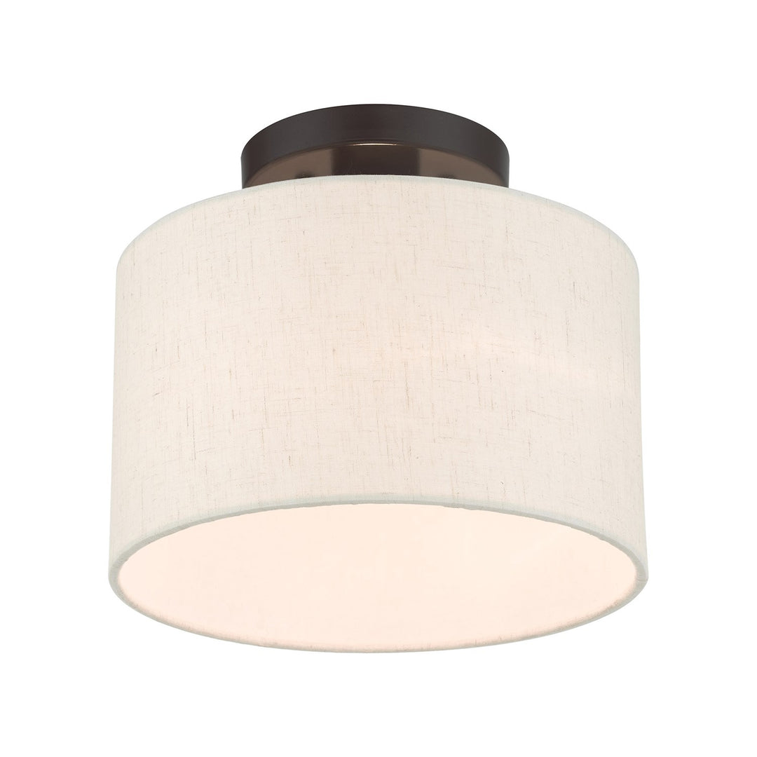 1 Light English Bronze Semi Flush