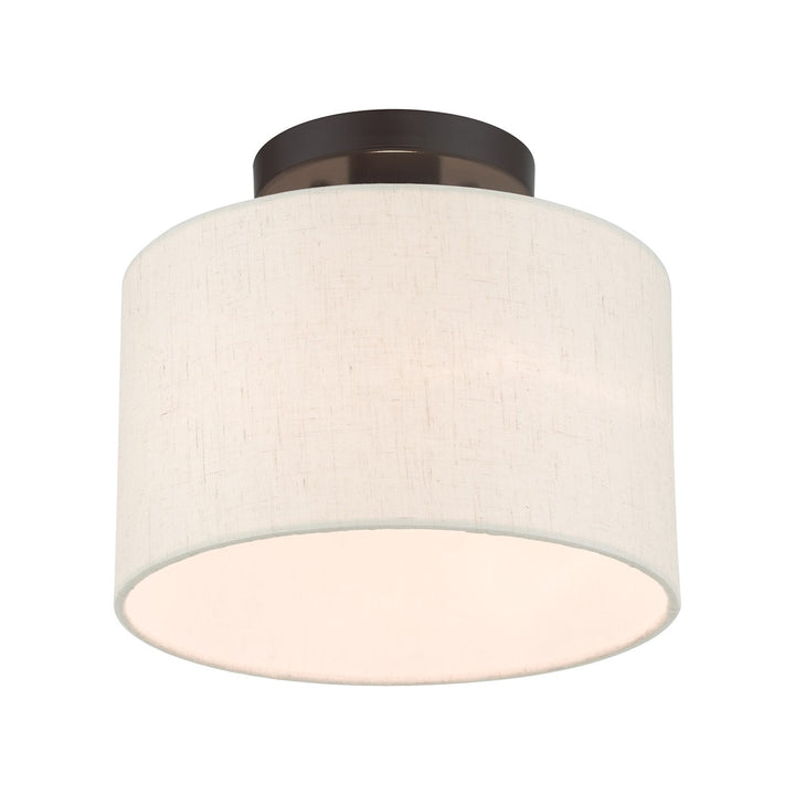 1 Light English Bronze Semi Flush