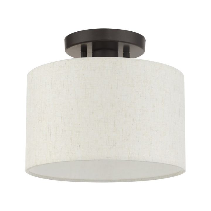 1 Light English Bronze Semi Flush