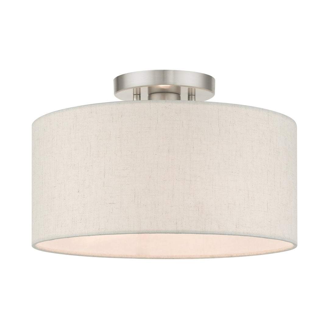 1 Light Brushed Nickel Semi Flush by Livex Lighting