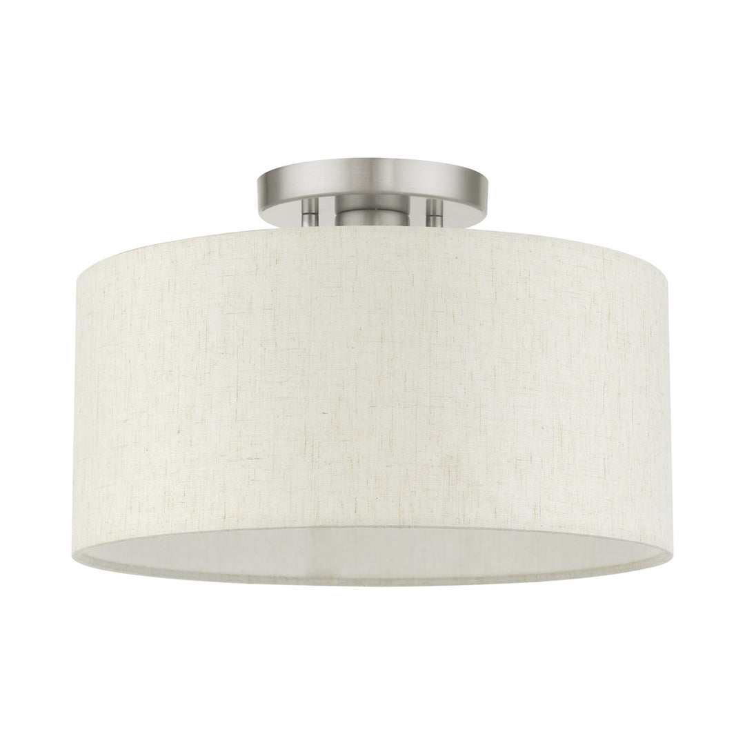 1 Light Brushed Nickel Semi Flush