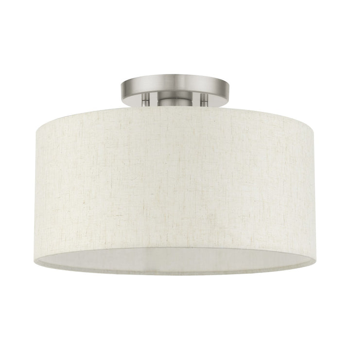1 Light Brushed Nickel Semi Flush