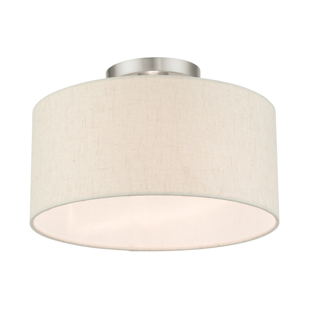 1 Light Brushed Nickel Semi Flush