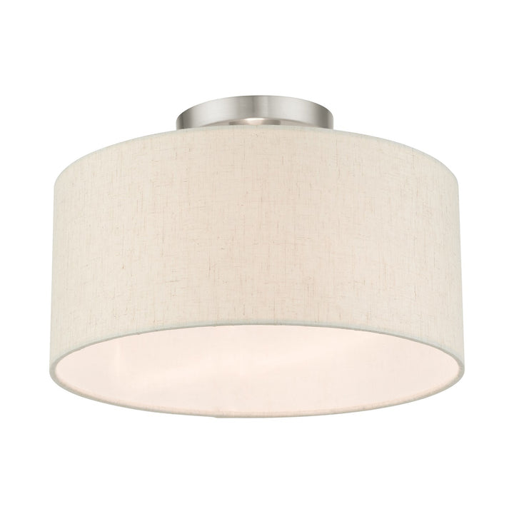 1 Light Brushed Nickel Semi Flush