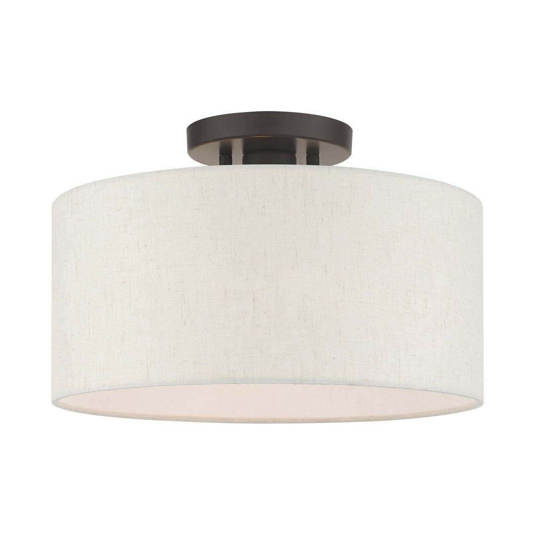 1 Light English Bronze Semi Flush by Livex Lighting