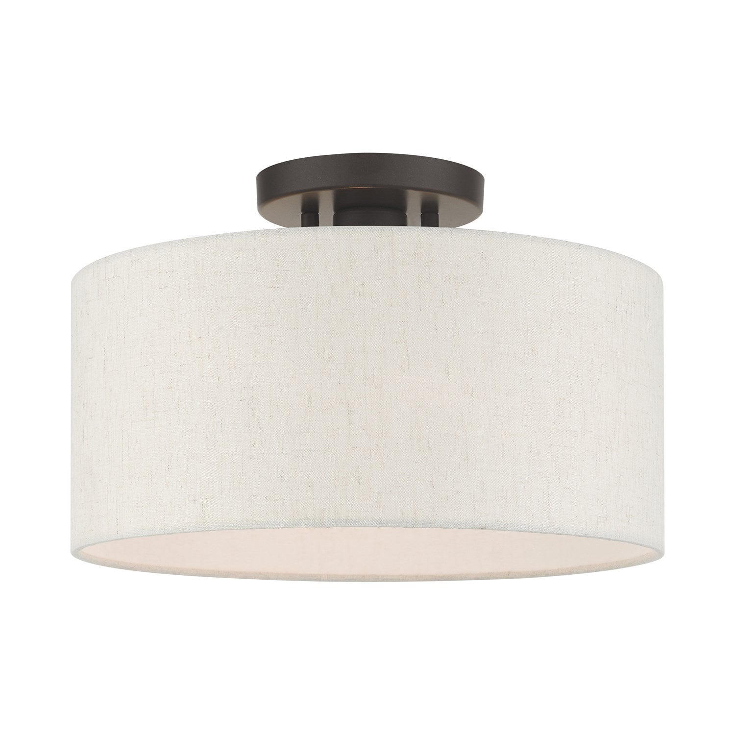 1 Light English Bronze Semi Flush by Livex Lighting