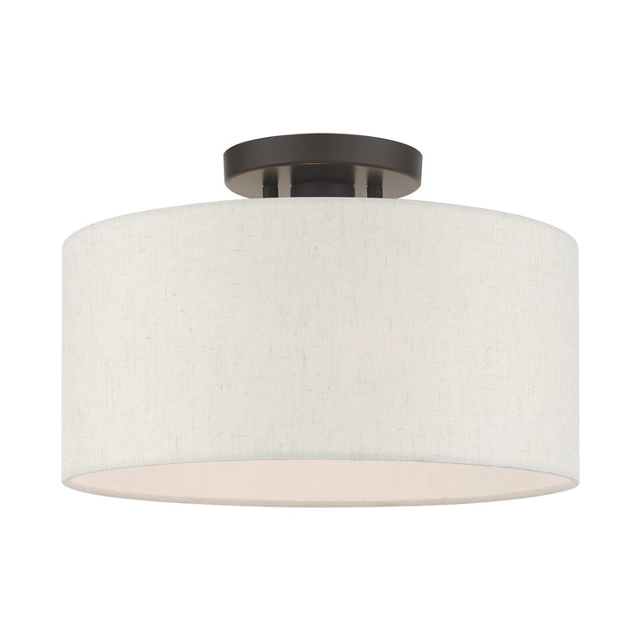 1 Light English Bronze Semi Flush by Livex Lighting
