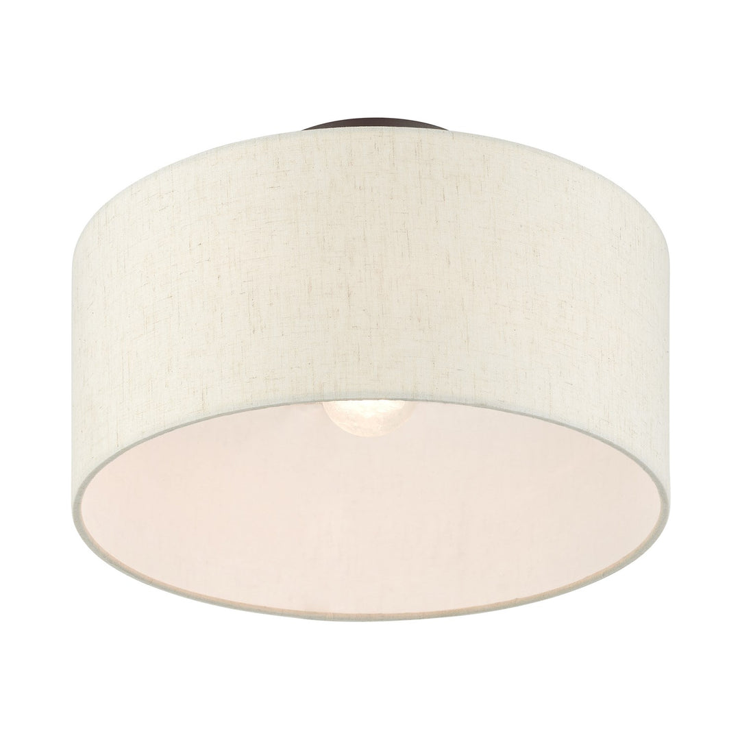1 Light English Bronze Semi Flush