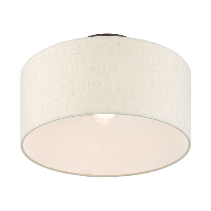 1 Light English Bronze Semi Flush