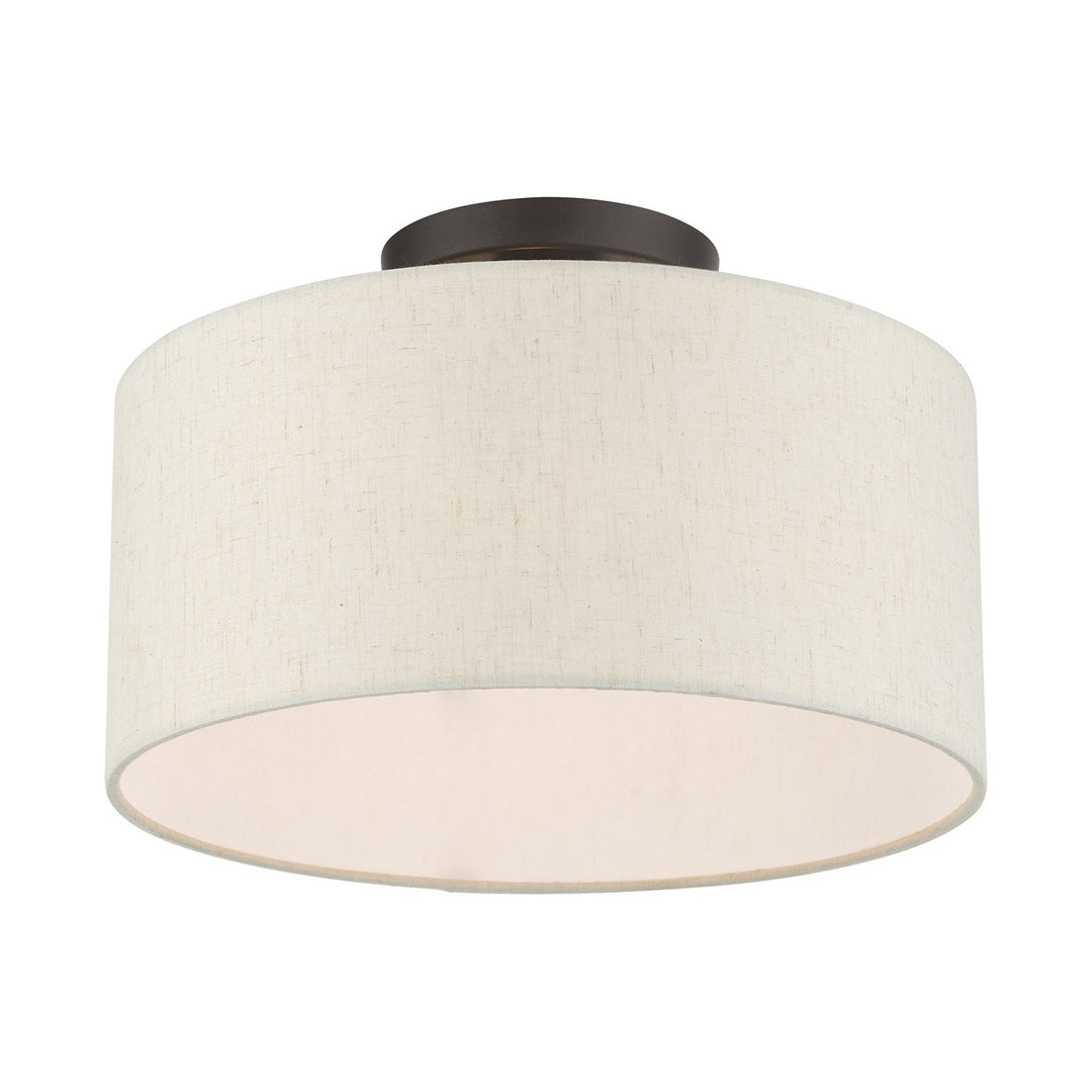 1 Light English Bronze Semi Flush