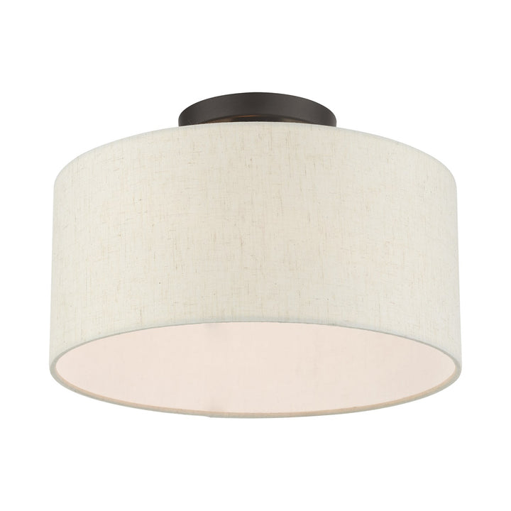 1 Light English Bronze Semi Flush