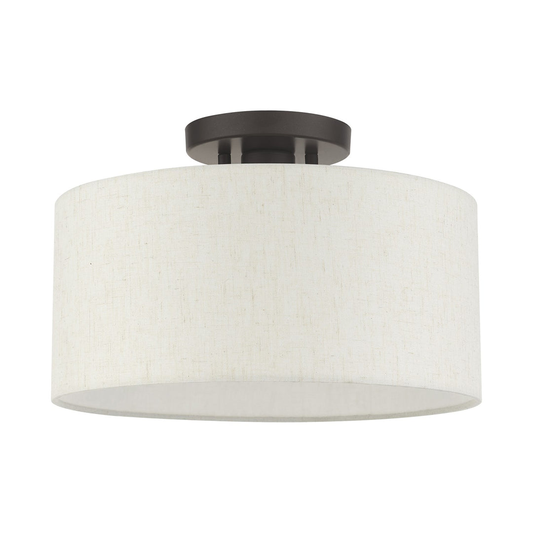 1 Light English Bronze Semi Flush