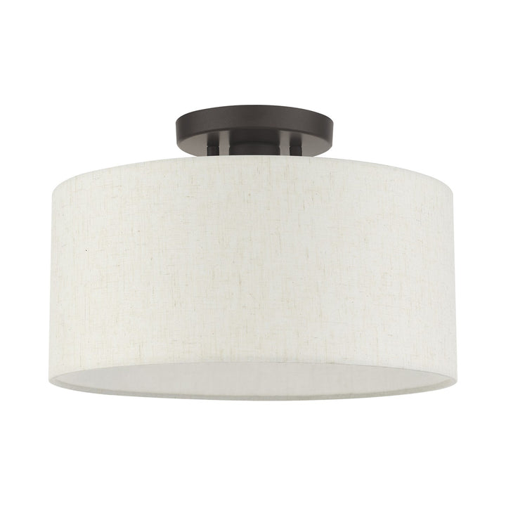1 Light English Bronze Semi Flush