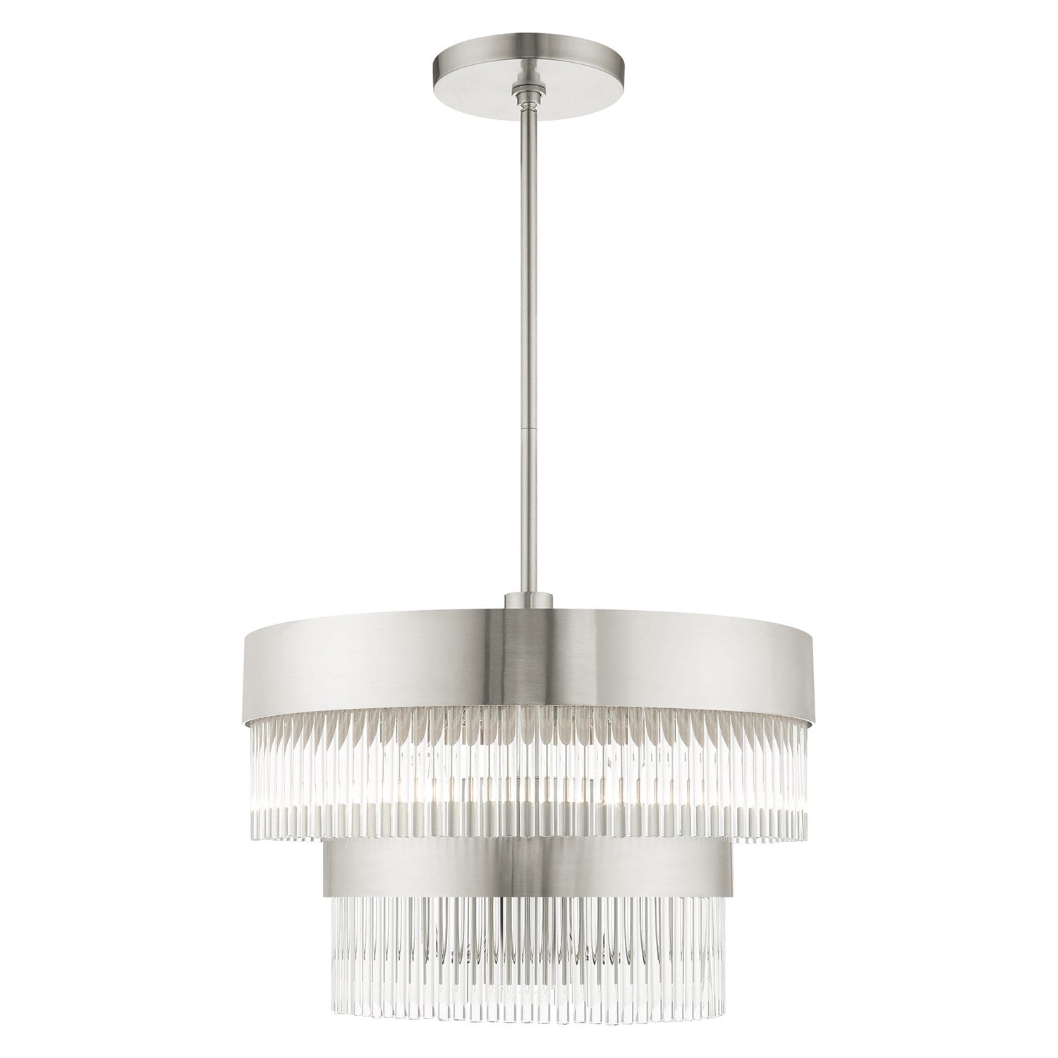 5 Light Brushed Nickel Chandelier by Livex Lighting