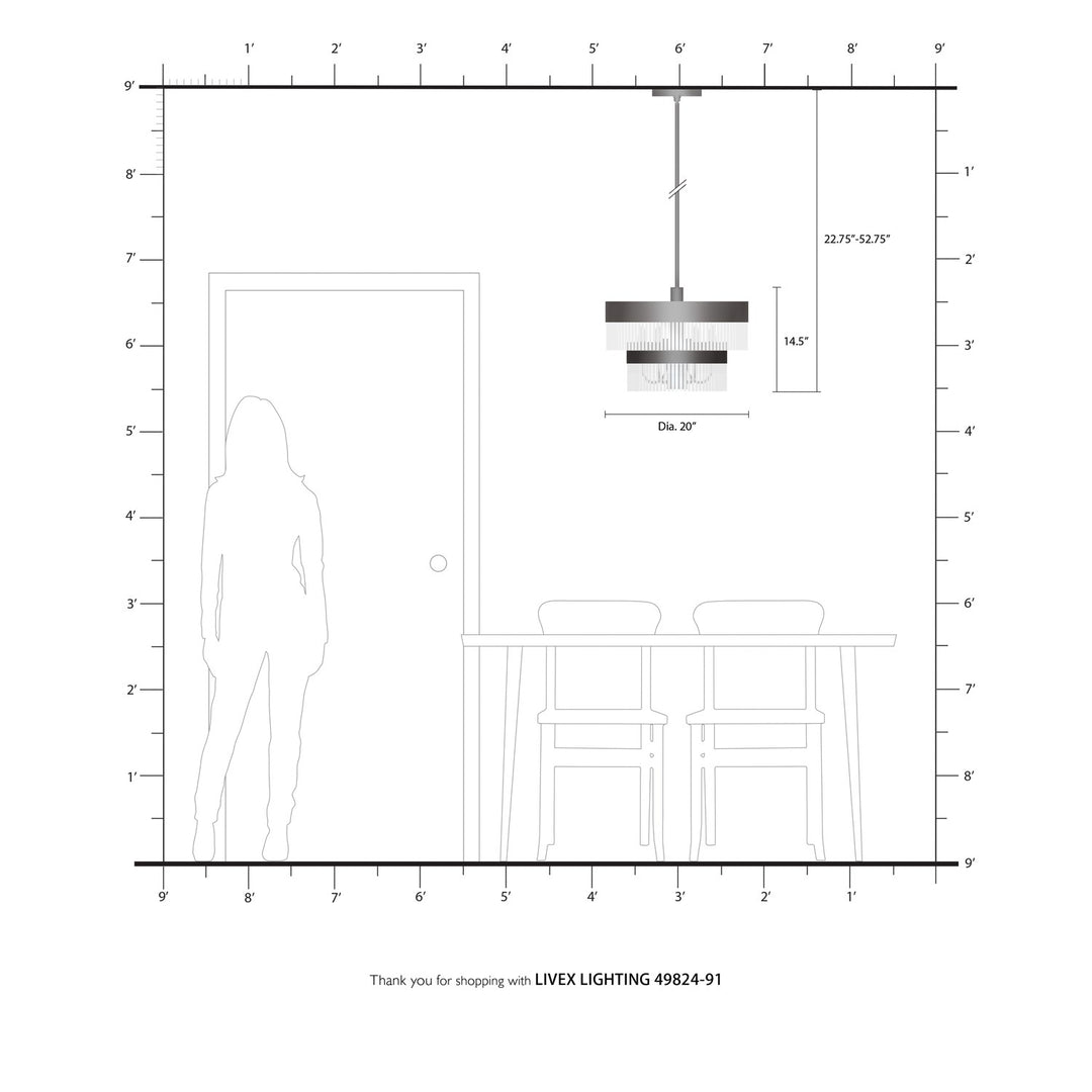 5 Light Brushed Nickel Chandelier