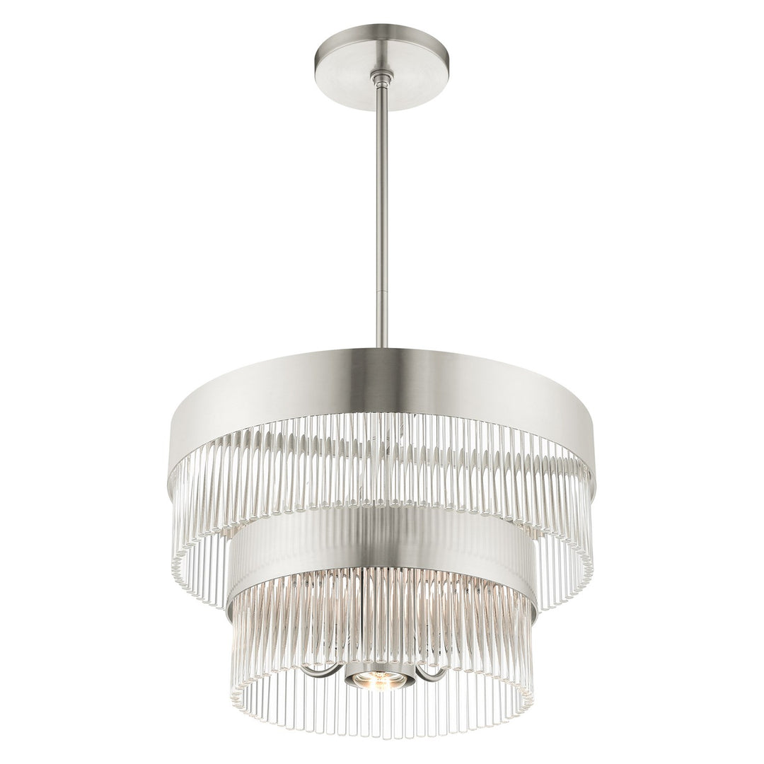 5 Light Brushed Nickel Chandelier