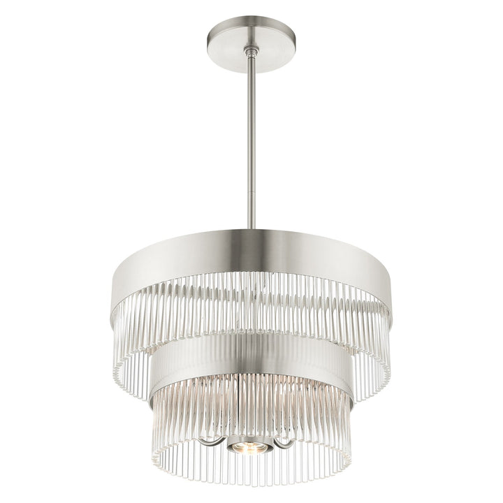 5 Light Brushed Nickel Chandelier