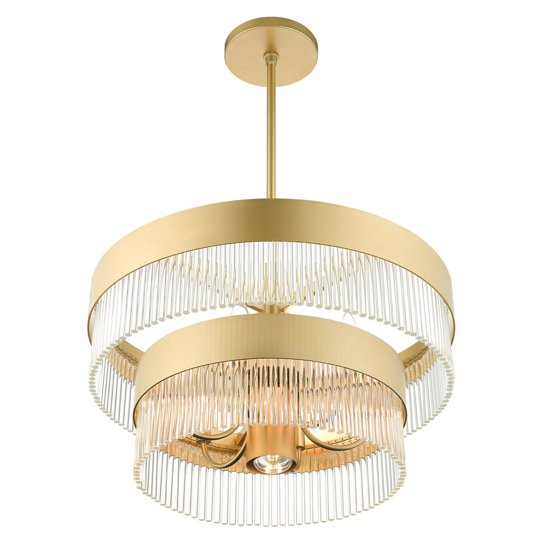6 Light Soft Gold Chandelier