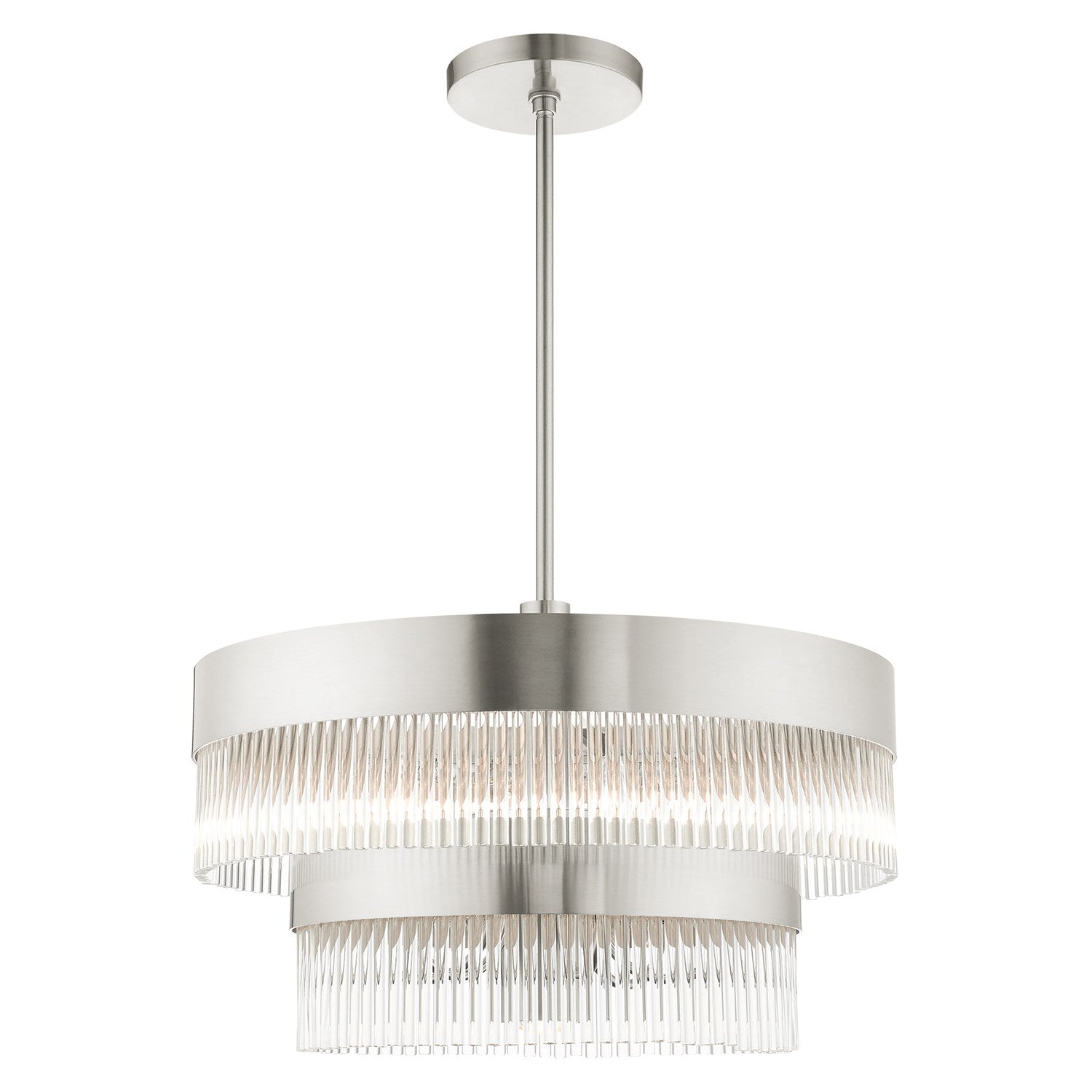 6 Light Brushed Nickel Chandelier by Livex Lighting