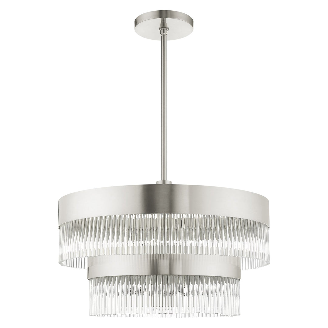 6 Light Brushed Nickel Chandelier