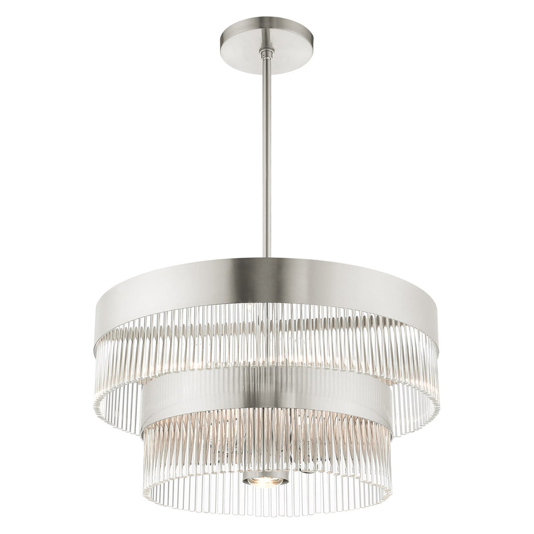 6 Light Brushed Nickel Chandelier