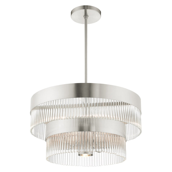 6 Light Brushed Nickel Chandelier