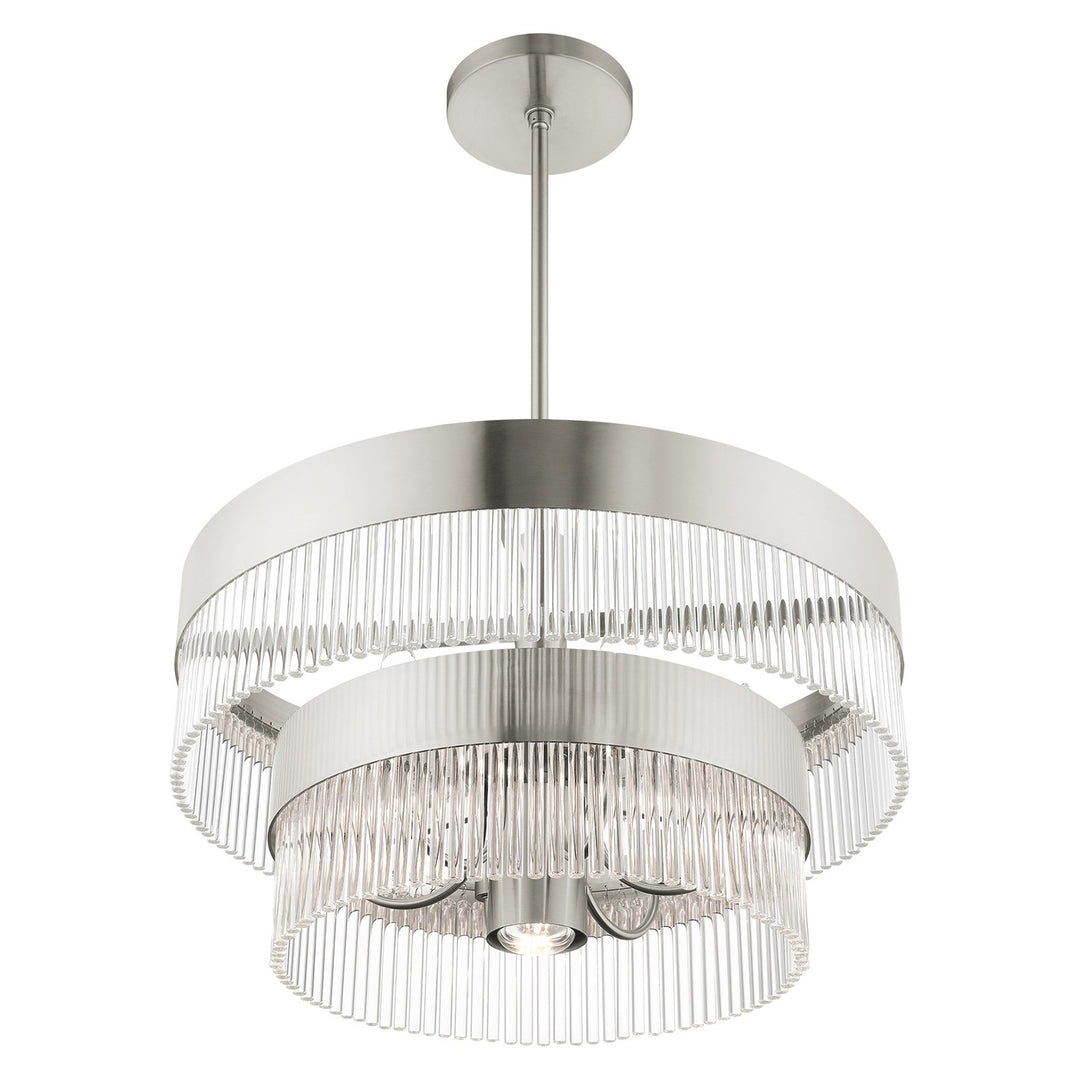 6 Light Brushed Nickel Chandelier