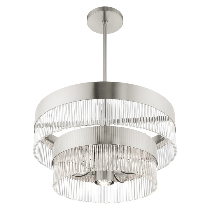 6 Light Brushed Nickel Chandelier