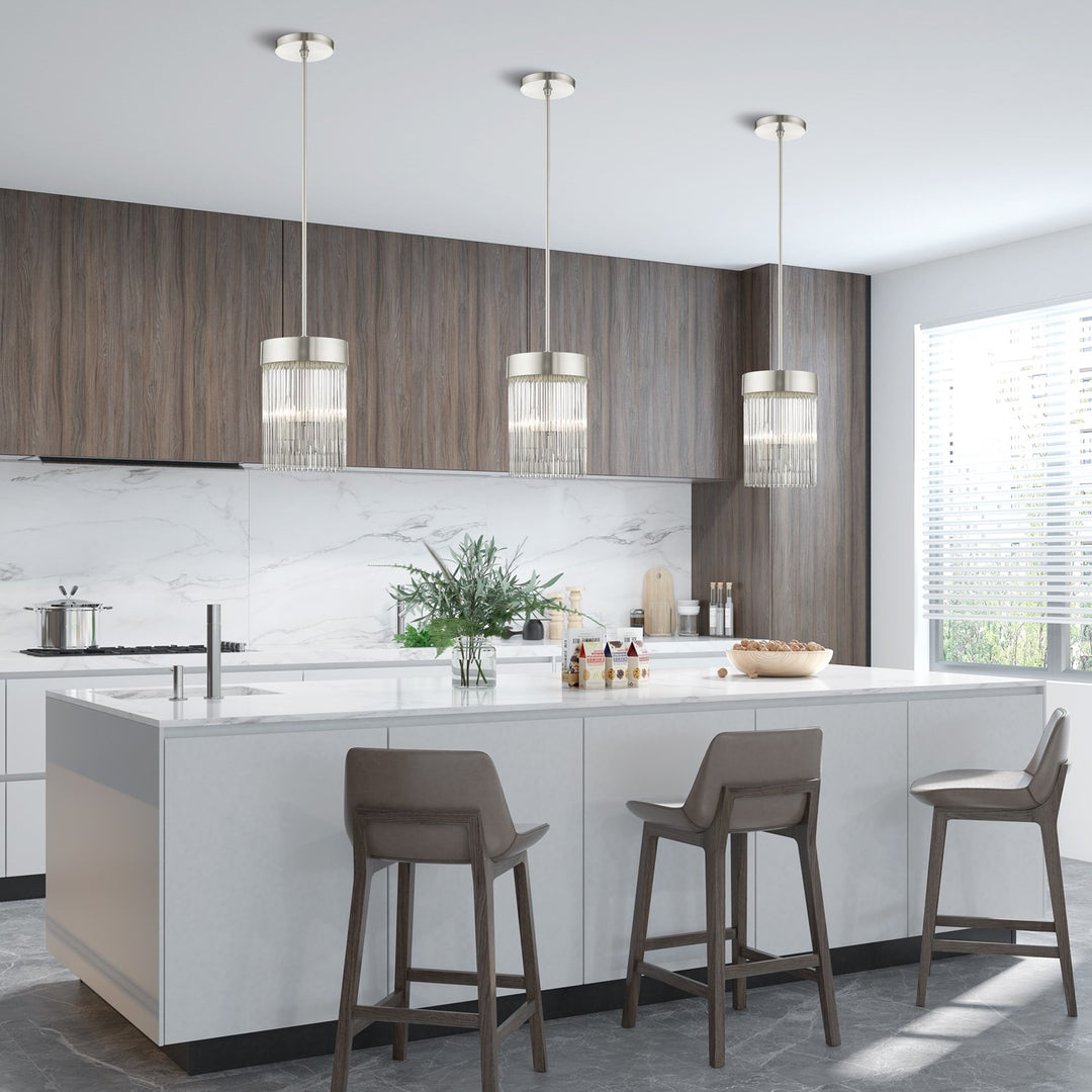 3 Light Brushed Nickel Chandelier