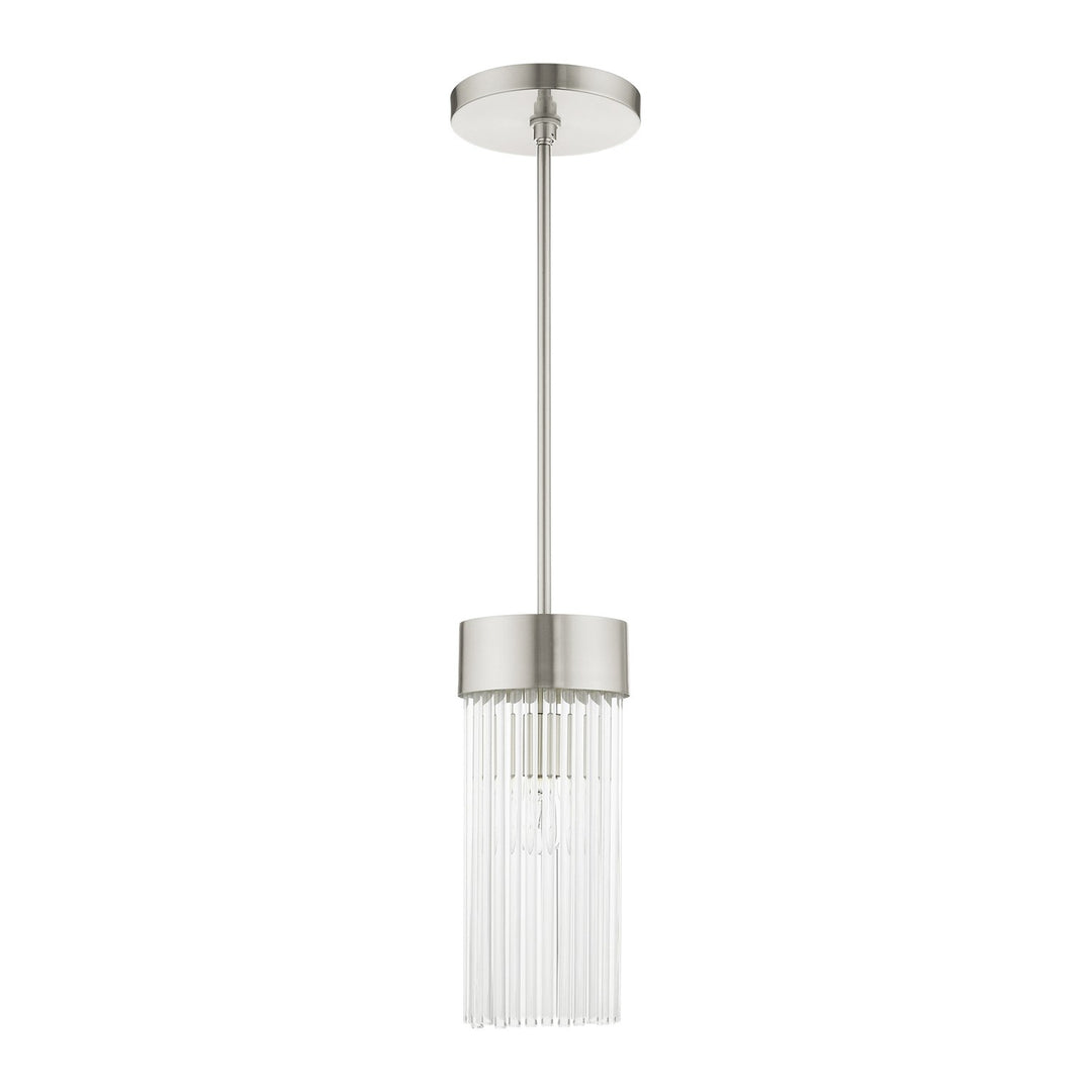 1 Light Brushed Nickel Chandelier