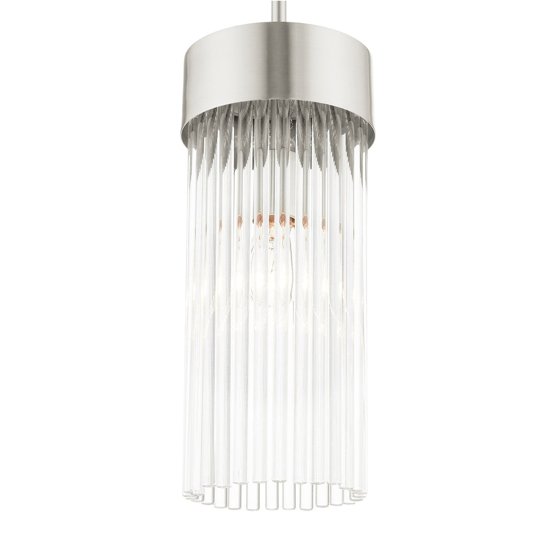 1 Light Brushed Nickel Chandelier