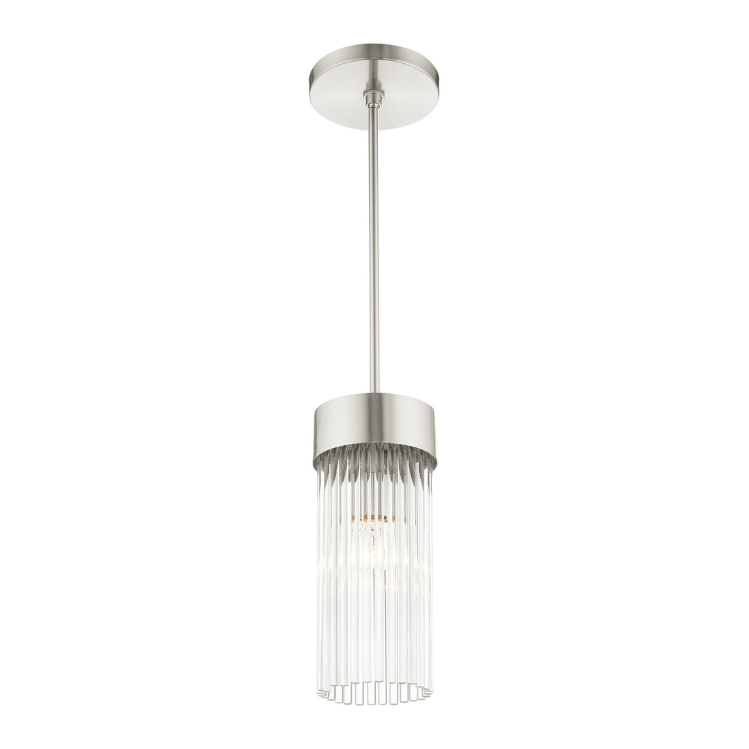 1 Light Brushed Nickel Chandelier