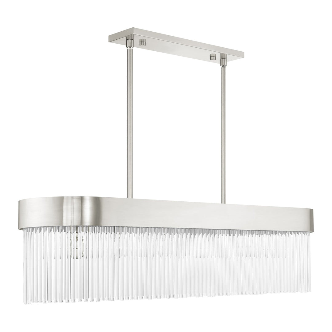 6 Light Brushed Nickel Chandelier