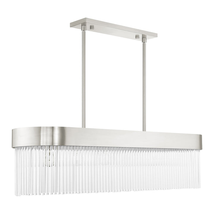 6 Light Brushed Nickel Chandelier