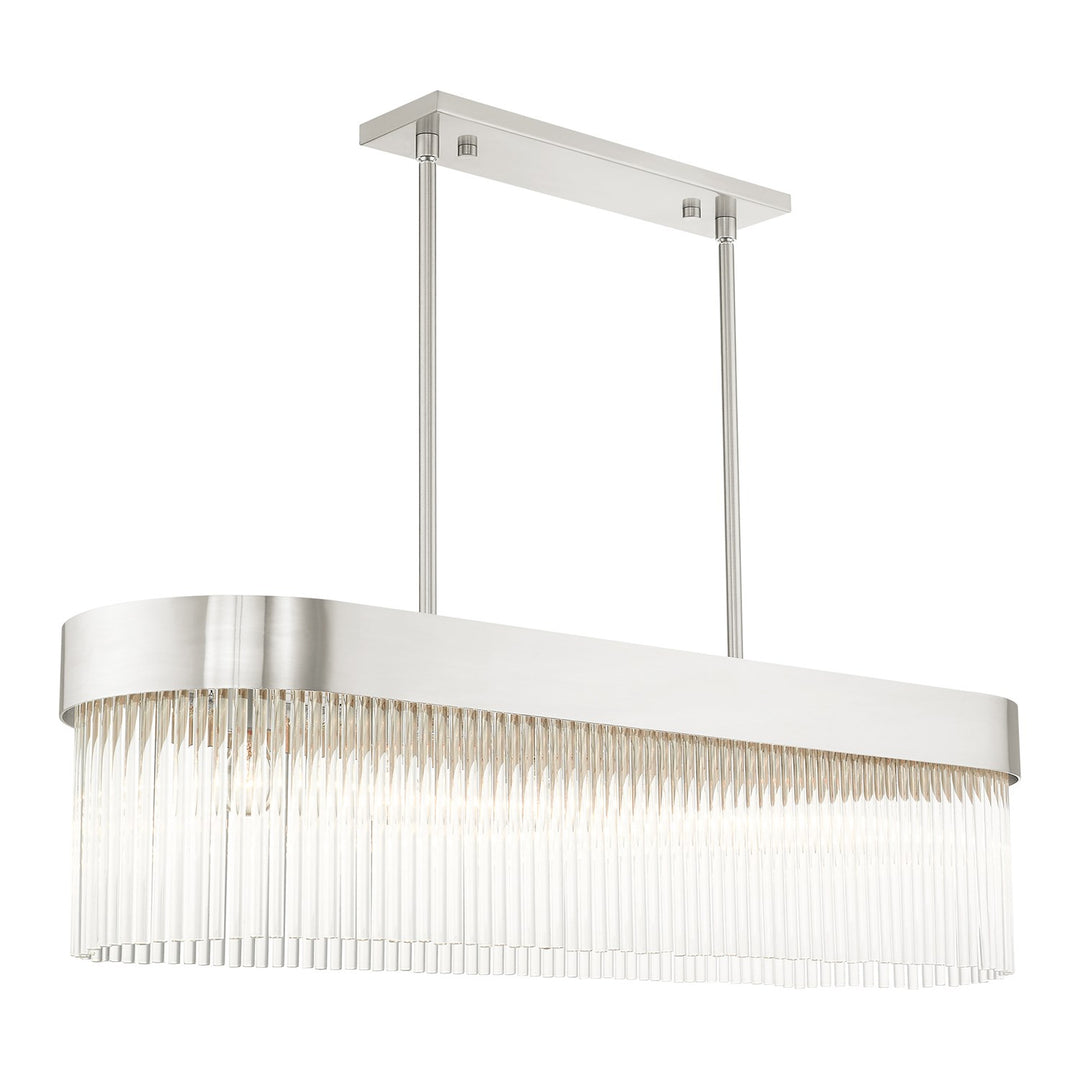 6 Light Brushed Nickel Chandelier
