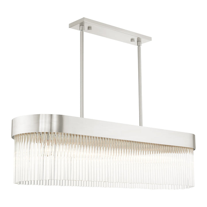 6 Light Brushed Nickel Chandelier