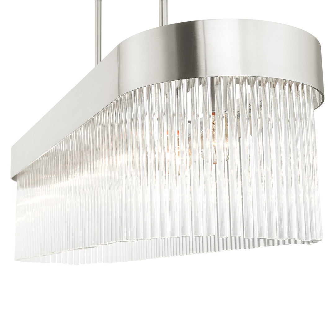 6 Light Brushed Nickel Chandelier