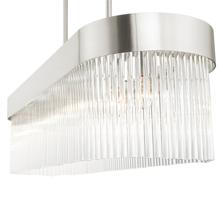 6 Light Brushed Nickel Chandelier