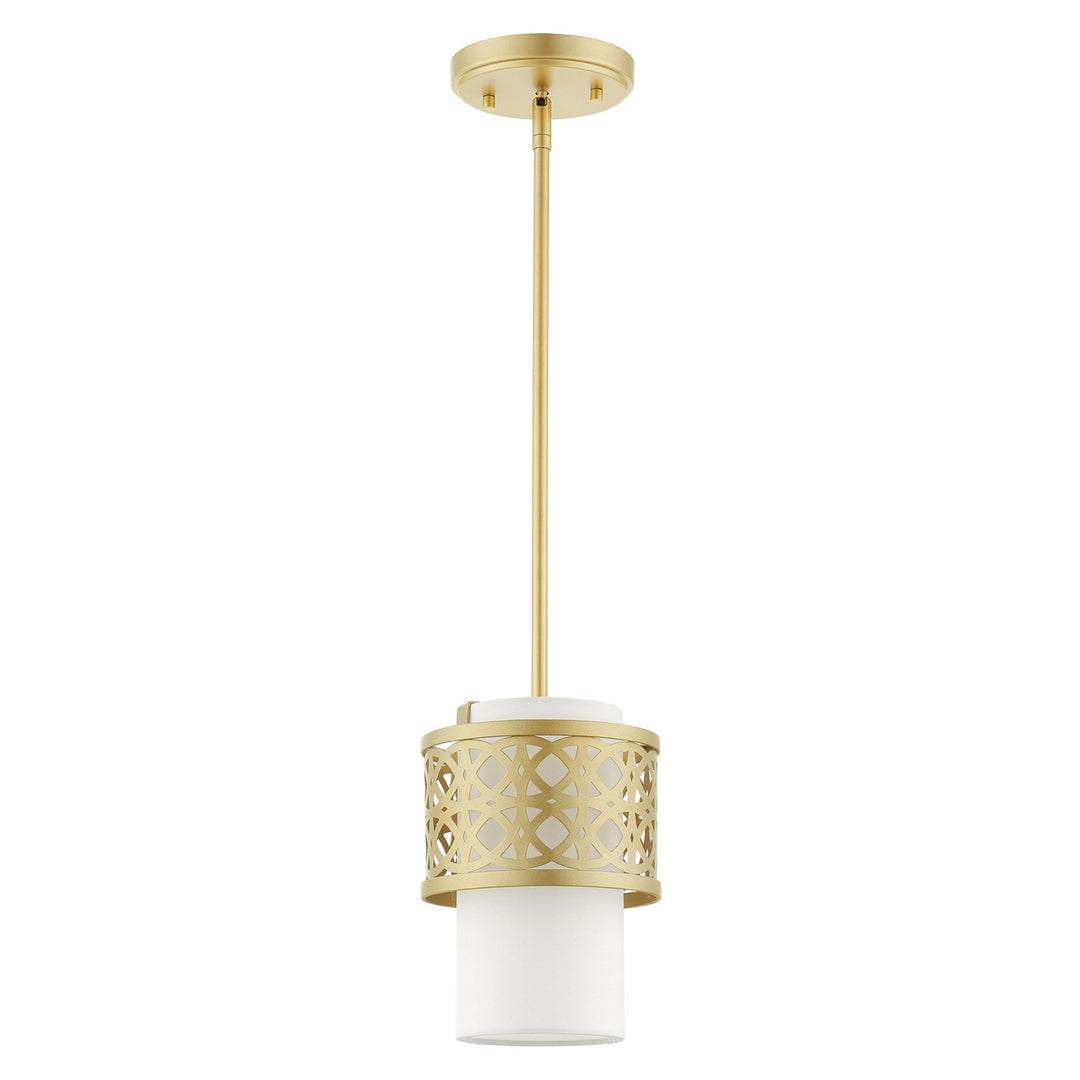 1 Light Soft Gold Single Pendant