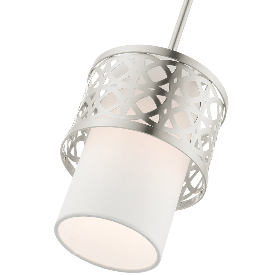 1 Light Brushed Nickel Single Pendant