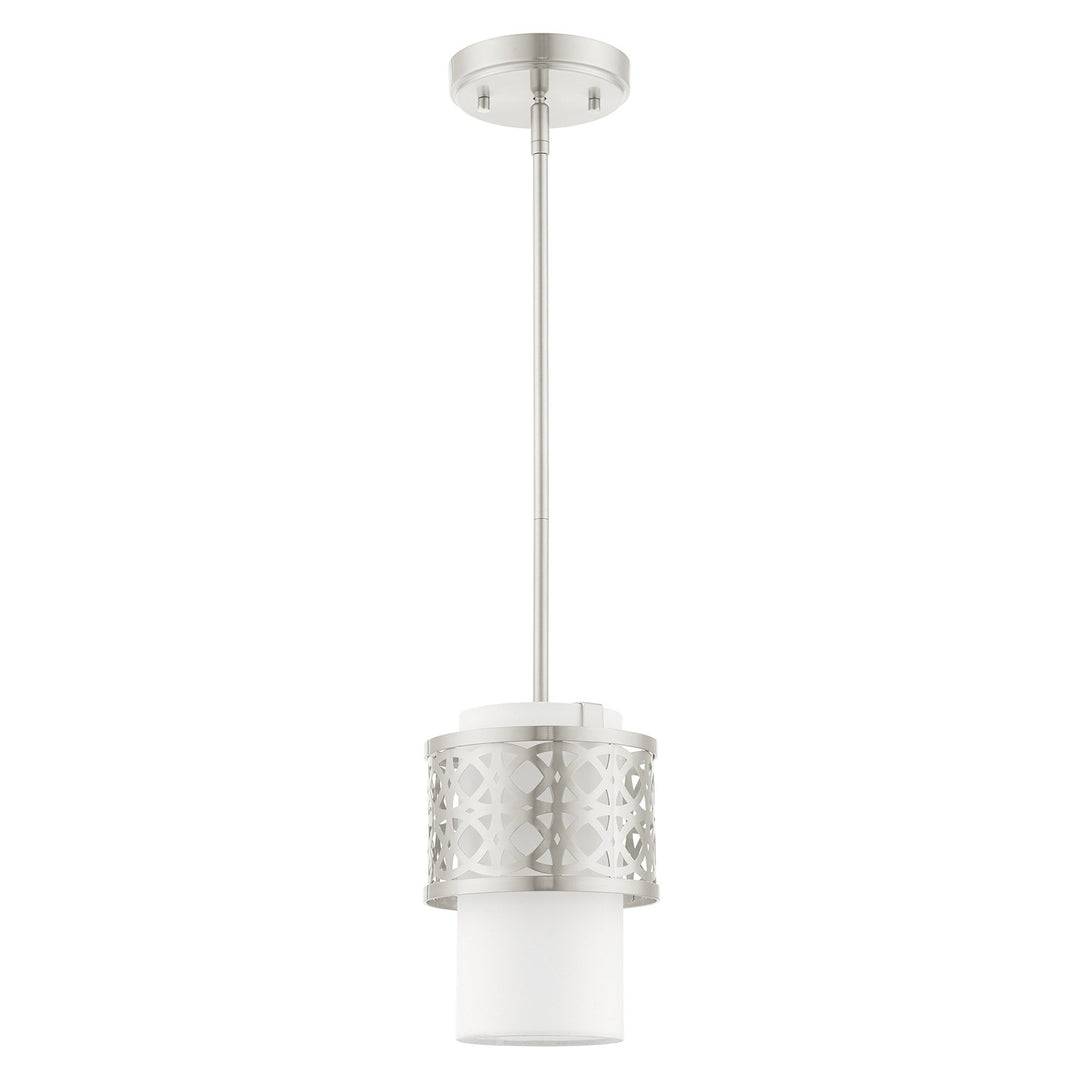 1 Light Brushed Nickel Single Pendant
