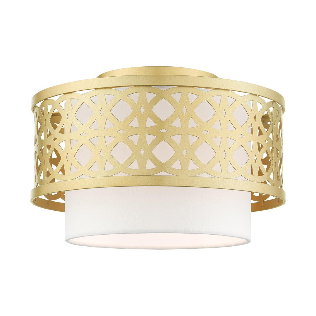 1 Light Soft Gold Semi Flush by Livex Lighting