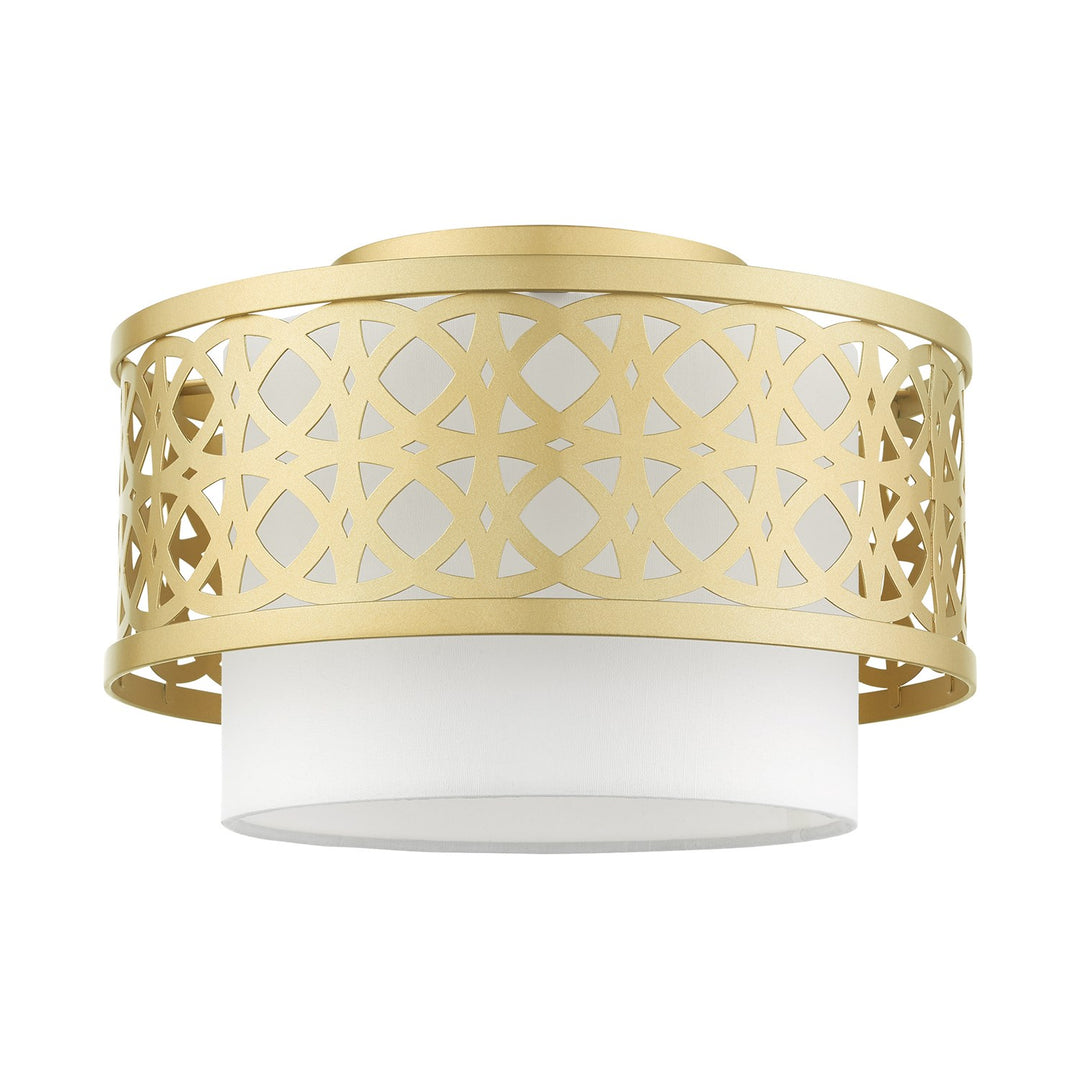 1 Light Soft Gold Semi Flush