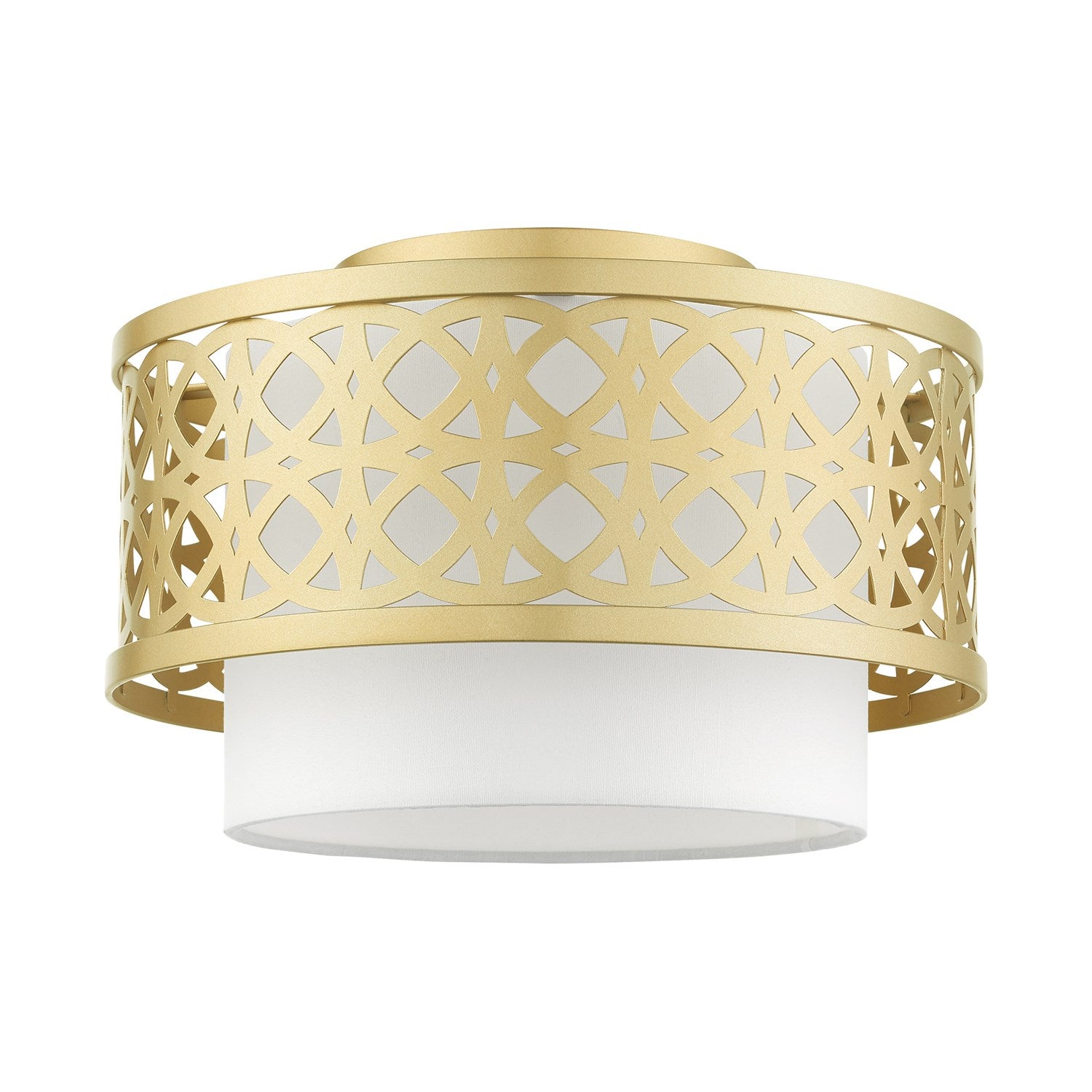 1 Light Soft Gold Semi Flush