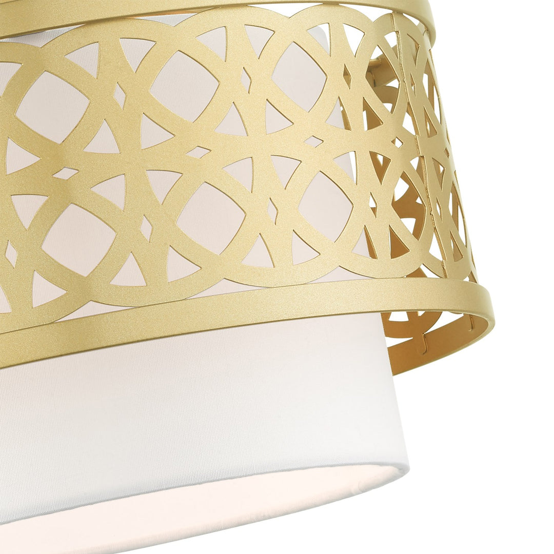 1 Light Soft Gold Semi Flush