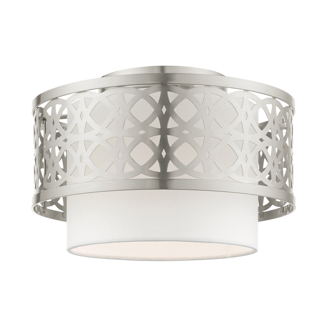 1 Light Brushed Nickel Semi Flush by Livex Lighting