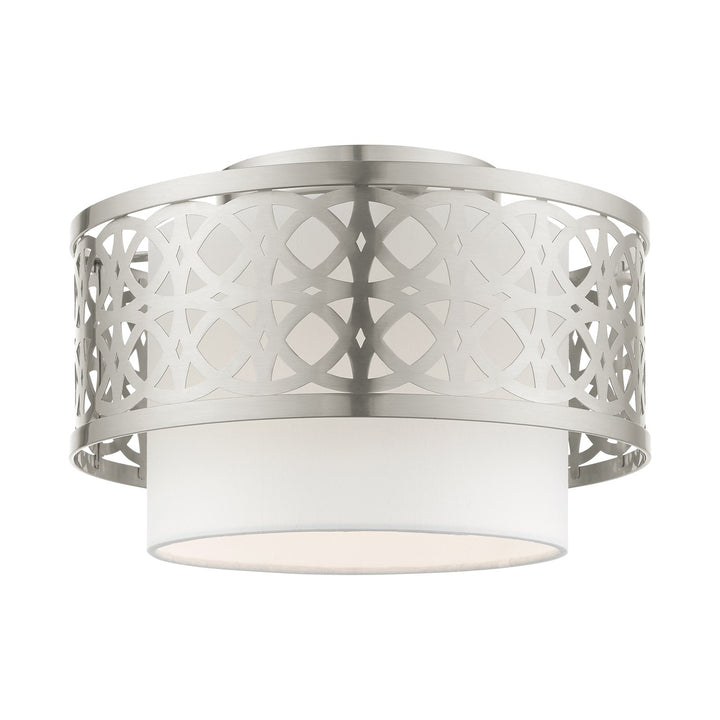 1 Light Brushed Nickel Semi Flush by Livex Lighting